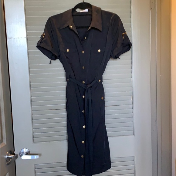 Calvin Klein Black Industrial-styled Dress - Picture 2 of 8